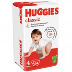 Huggies Classic Подгузники размер М maxi 7-18кг 14шт